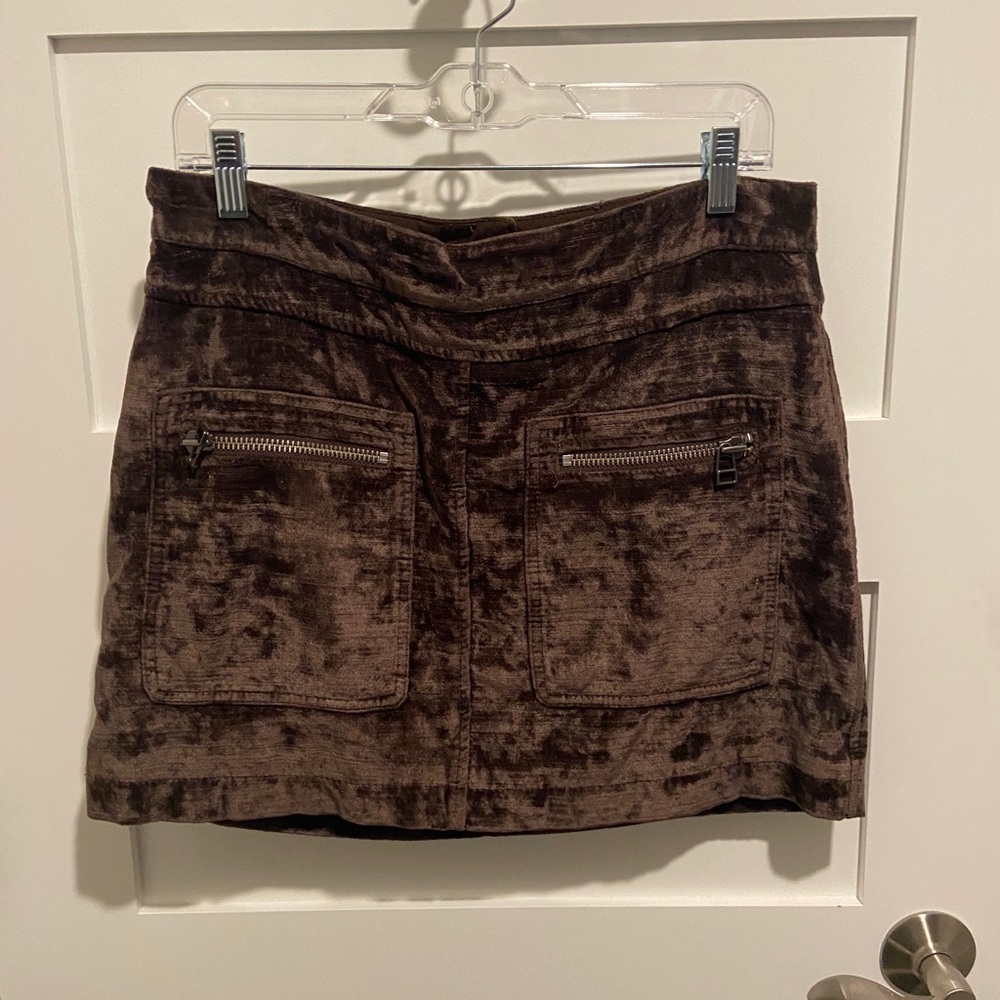 Free People Dust to Dust Velvet Skirt